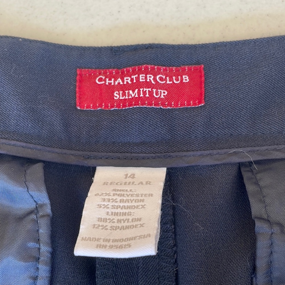 Charter Club Size 14 Navy Blue pants